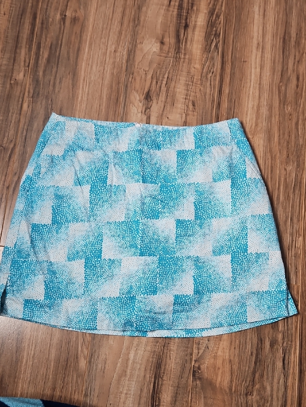 Lady Hagen Blue Patterned Women's Mini Golf Skirt With Shorts Size 8
